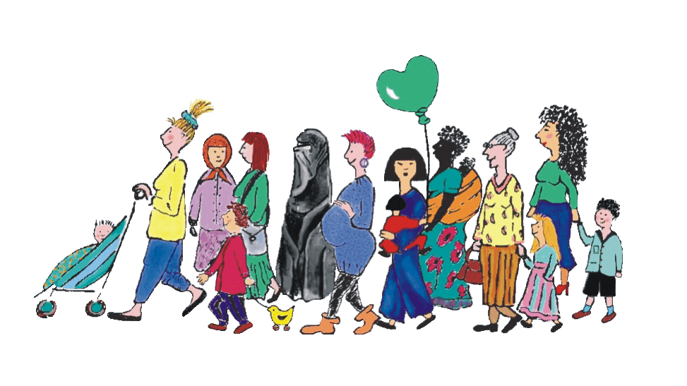 Frauen aus allen Ländern der Welt kommen ins Mütterzentrum